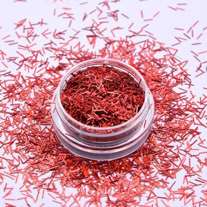 PET Eco-friendly feature Tinsel Strip Glitter for Nail Art&amp;Christmas decorations