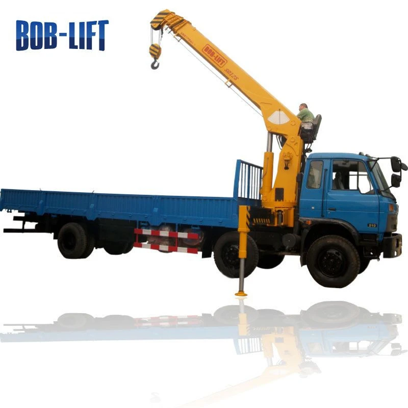 Pickup Brick Grab 8 ton Truck Mounted Crane with Cable Winch