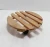 Import Pine Wood round flower pot Plant Dolly Caddy Plant Stand with Roller from China