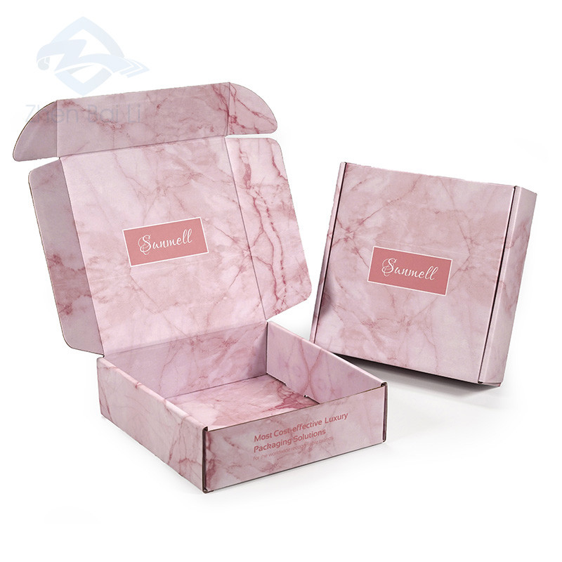 Buy Pink Logo Print Custom Corrugated Cosmetic Shipping Mailer Box ...
