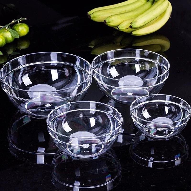 Plastic Acrylic Oval Crystal Bowl Fruit Salad Bowl