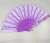 Import Plastic Lace Glitter Floral Peacock Tail Folding Sequins Hand Fan Dancing Fan Craft Supplies Happy Gifts from China