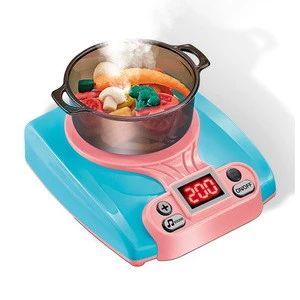 Plastic pretend play musical mist spray color mud induction cooker children kitchen toy