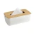 Plastic Tissue Box Storage Holder Irregular Bamboo Fiber Cover
