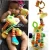 Import Plush Infant Baby Development Soft Giraffe Animal Handbells Rattles Handle Toys WIth Teether Baby Toy from China