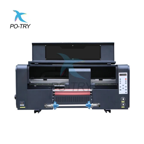 PO-TRY High Quality 3 XP600 Printheads UV DTF Roll Printer High Efficiency UV Printing Machine