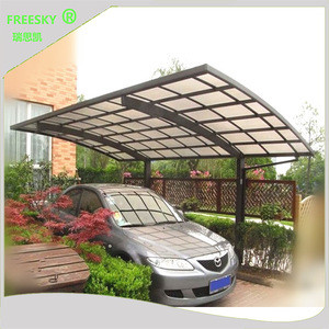 polycarbonate roof sheet metal structure cantilever car shed shelter shade garage parking aluminum carport canopy