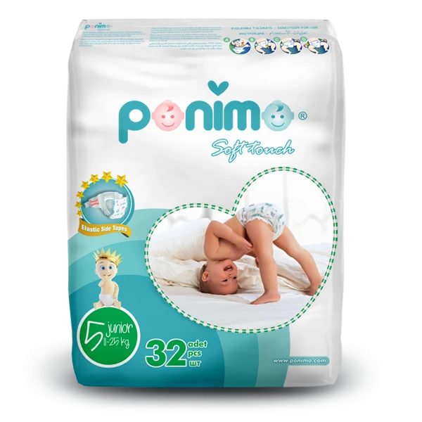Ponimo Soft Touch No:5 ( Junior ) High Quality Baby Diapers Turkey