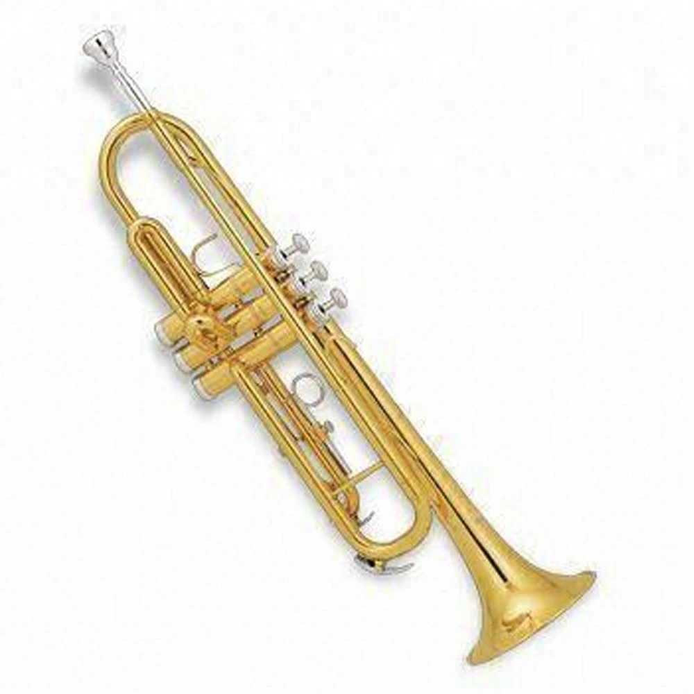 Popular grade good quality Chinese cheap trumpet in gold lacquer