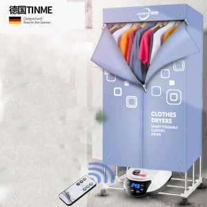Portable clothes dryer foldable electric clothes dryer  smart touch screen 6 keys with remote control 2300W