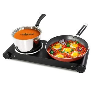 Portable Electric Stove Infrared Double Burner Double Hot Plate Cooktop