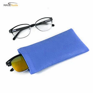 Portable Soft China Handmade PU leather Retail Bag Glasses Eyeglasses Case Travel Spring Closure Sunglasses Pouch
