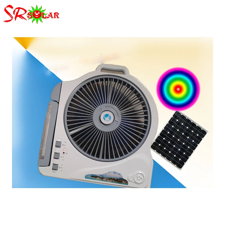 portgable Solar energy rechargeable oscillating fan with charming battery design