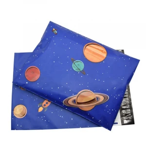 Postage parcel clothes Shipping envelope Eco-friend LDPE full color universe custom poly mailer bag in mailing bags