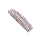 Printing Flower Half Moon Shapes Mini Finger File Nail Disposable Manicure Nail File 100/180 Professional Nail Art Tools