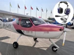 Professional General Aviation Headset PJ-55 and PJ-68 Dual Plug Pilot Noise Reduction Headphones