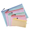 Promotion A4 Office File Folder Zip Lock Mesh Color Package Clear PVC Document Bag