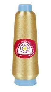Pure gold metallic yarn with 150D viscose for embroidery
