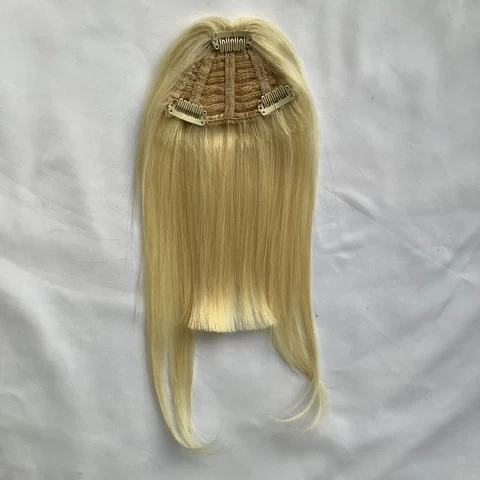 100% Pure Virgin Remy Human Hair Fringe Human Hair Bangs With Clips Machine Made Human Hair Bangs With Clips Short Bangs