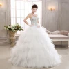 Q011 Womens stock Apparel Puffy Organza Skirt Luxury Beaded Crystal Ball Gown dress