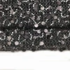 QAHX7-013-New Fashion Tulle Large jumbo black sequin and beaded tulle fabric big for garments