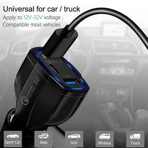 QC 3.0 and 5V 3.5A USB and Type C Fast Charging 2 Usb Port Quick Charge 3.0 USB Car Charger for Samsung S9/S8 Plus iPhone X/8