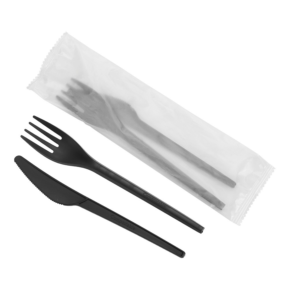 Quanhua Custom Logo Cpla Biodegradable Disposable Cutlery Set