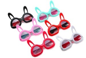 Queena Cute rabbit shape Flexible Kids Sunglasses UV400 Eyewear Shades Infant Polarized Child Baby children Safety Sunglasses