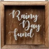 Rainy Day Fund Adventure Archive Box with Slot on Top Genie Crafts Wooden Shadow Box Money Bank Box