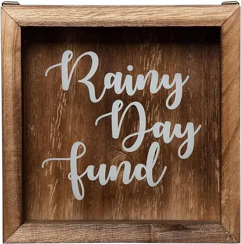 Rainy Day Fund  Adventure Archive Box with Slot on Top Genie Crafts Wooden Shadow Box Money Bank Box