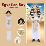 Ready Goods Boys Classic 4-10y Ancient Egyptian King Pharaonic Costume For Return to School Dress up Halloween Purim Carnival