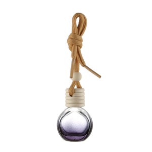 Ready stock 8ml 10ml Car Diffuser Bottle Car Perfume Bottle With Wood Cap Hanging Corded Rope  for Empty Car Air Freshener