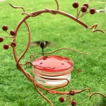 Red Berries Hummingbird Feeder Garden Decor Bird Feeder Balcony Outdoors Fruit Berry Hanging metal hummingbird Bird feeder