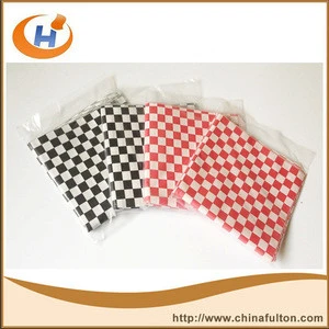 Red Check Dry Wax Paper Deli Wrap and Basket Liner