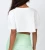 Import Relax 100% Cotton Solid White O-Neck Raw Cut Hem Drop Shoulder Women Crop Tee from China