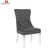 Import Restaurant chair velvet PU fabric classical style dining chair with stainless steel leg from China