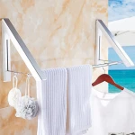 Retractable Clothes Rack Wall Mounted Folding Clothes Hanger Drying Rack for Laundry Room Closet Storage Organization