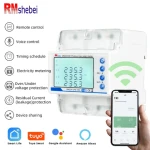 RMshebei Smart WiFi LCD Meter Circuit Breaker 3-Phase 4-Wire Multifunctional Graffiti Smart Moulded Case Rated 100A 220V 6KA