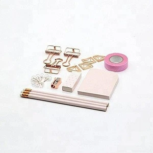 Rose Gold Stationery Gift Kit School Office Supplies Stationery Sets of 24 Gift Items Office Products (Rose Gold)
