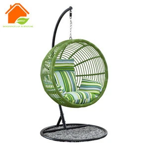 round basket outdoor swing sets patio rattan egg hanging chair