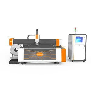 SAL3015AM fiber laser cutter is equipped with Exchange platform steel plate and tube