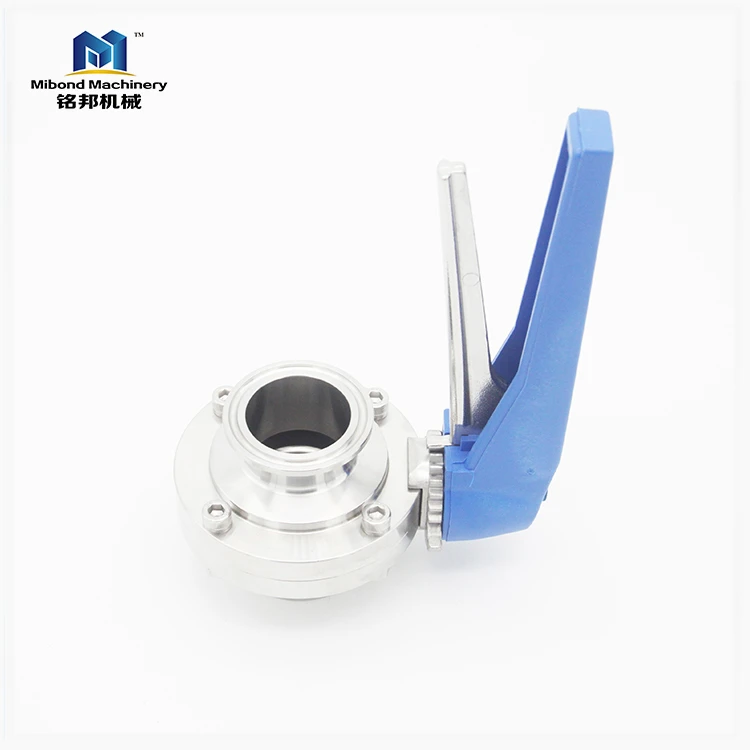 Sanitary SS304/316L Tri Clamp Stainless Steel Butterfly Valve with Stainless Handle