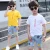 SE3129  Boys Clothes Sets T shirt with Jean Shorts 2 Piece Toddler  Summer Outfits Baby Clothing Sets 100% Cotton Fabric