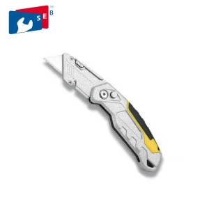SEB Professional Zinc Alloy Utility Knife Cutter with 3 blades