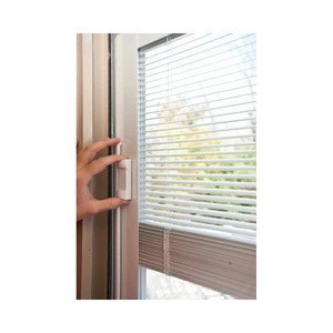 Security aluminium shutters hollow glass sliding window with inner blinds for door and window