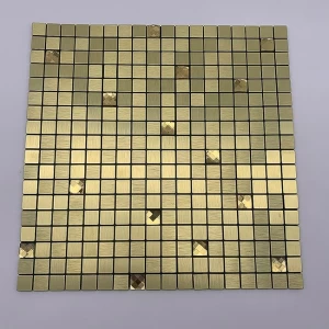 Self Adhesive Rose Gold square easy to cut PVC Peel And Stick mosaic Tiles For Wall Backsplash mosaic tile sticker