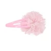 Shiny Colorful mesh fabric pompom kids hairpin hair clips P-2350