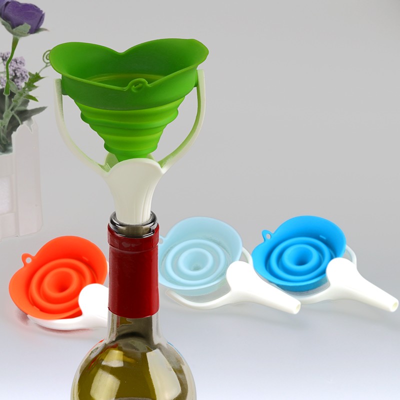 Silicone collapsible Kitchen funnel for Liquid or Dry Ingredient Transfer Folding funnel