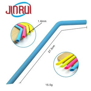 silicone rubber straws for drinking juice kitchen bar accessories colorful kids drinking straw