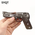 Silver Outdoor Elastic Model Collection Mini Shooting Arrow Kids Toys Car Decoration Catapult Slingshot Including Wrench